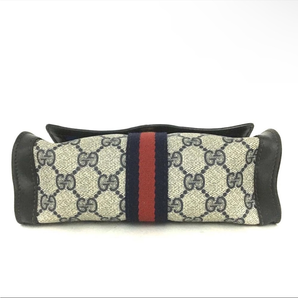 GUCCI Webbing GG Logo PVC Leather Cosmetic Pouch Bag - Picture 5 of 7